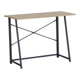 Tavolinë pune e palosshme Siklo pakoworld lis-metal i zi 100x46x75.5cm
