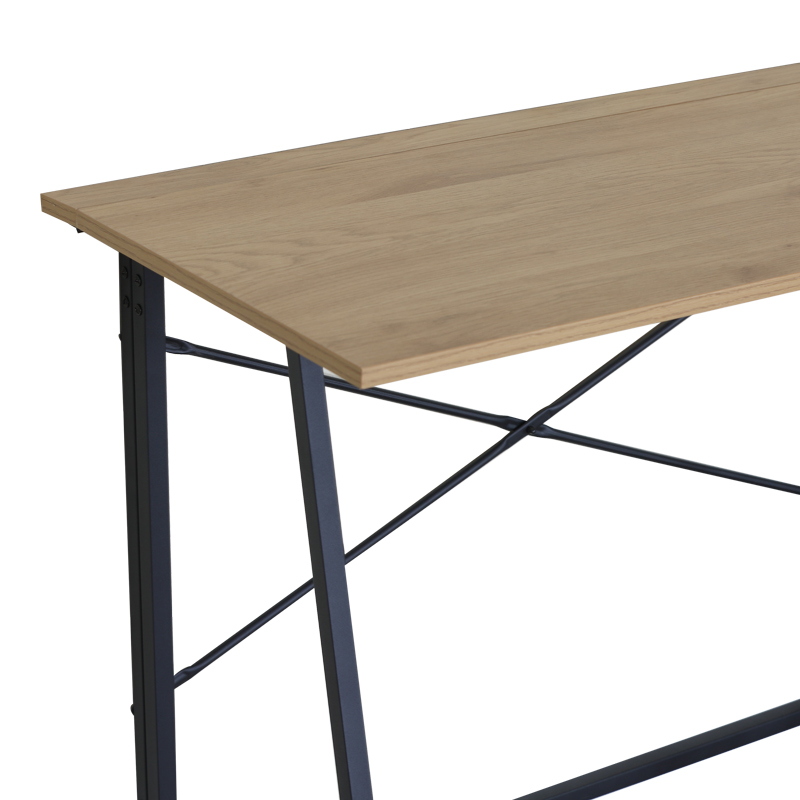 Tavolinë pune e palosshme Siklo pakoworld lis-metal i zi 100x46x75.5cm