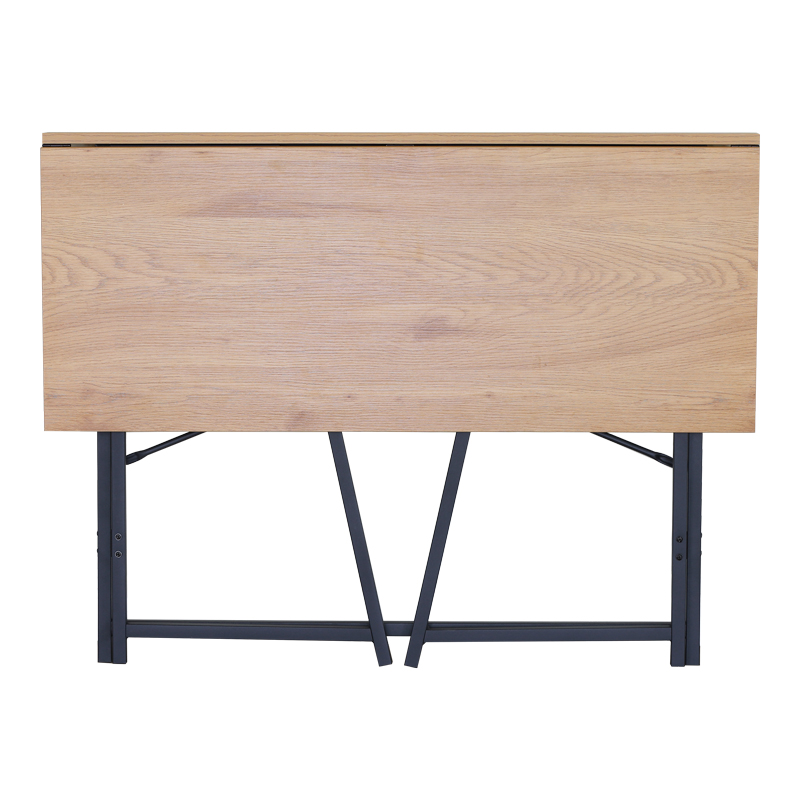 Tavolinë pune e palosshme Siklo pakoworld lis-metal i zi 100x46x75.5cm