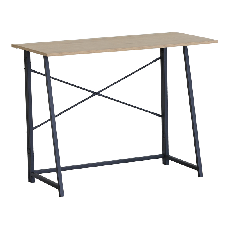 Tavolinë pune e palosshme Siklo pakoworld lis-metal i zi 100x46x75.5cm