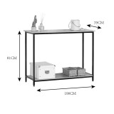 Konsolë Shima pakoworld lis-metal i zi 106x35x81cm