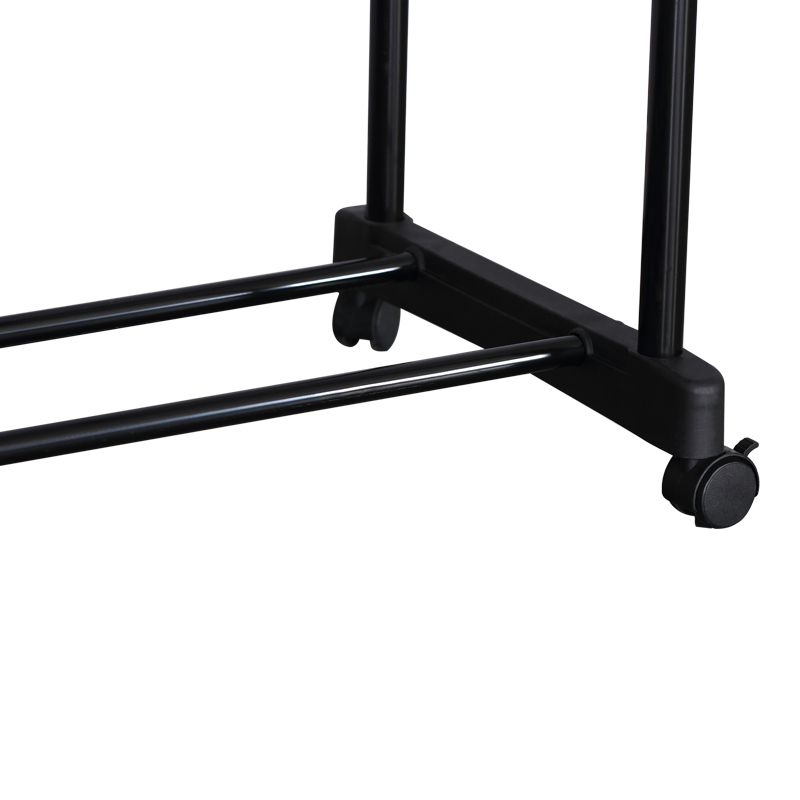 Varëse rrobash dyshemeje Ganco pakoworld metal i zi 74.5x39x157cm