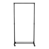 Varëse rrobash dyshemeje Wizak pakoworld metal i zi 74.5x41,5x157cm