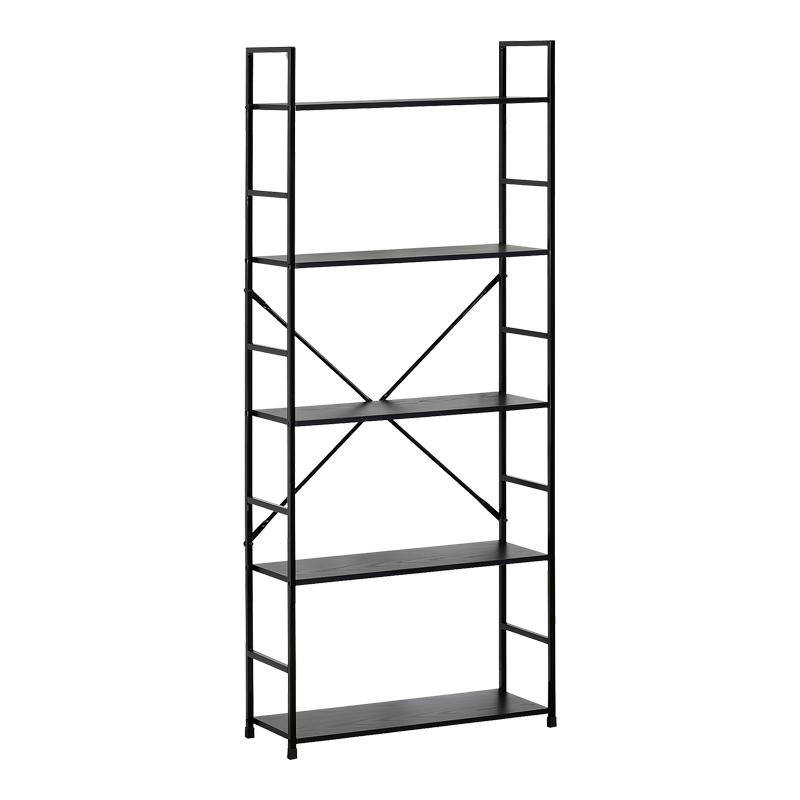 Bibliotekë Manlo pakoworld metal i zi 58.6x23.5x144cm