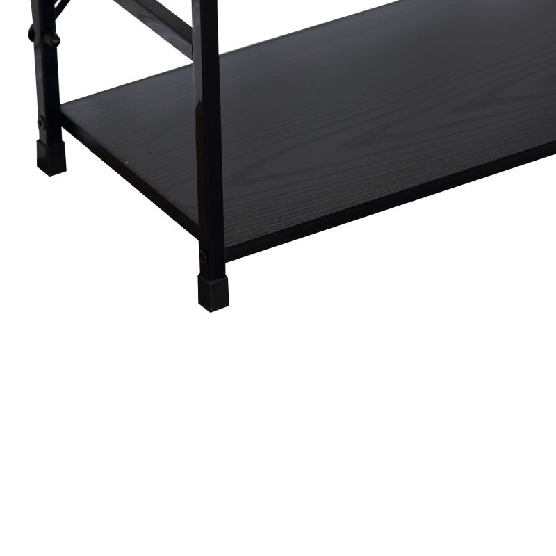 Bibliotekë-raft Manlo pakoworld metal i zi 58.6x23.5x80cm