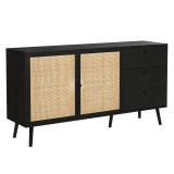 Bufe Oslo pakoworld blacknatural 150x39x79cm