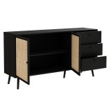 Bufe Oslo pakoworld blacknatural 150x39x79cm