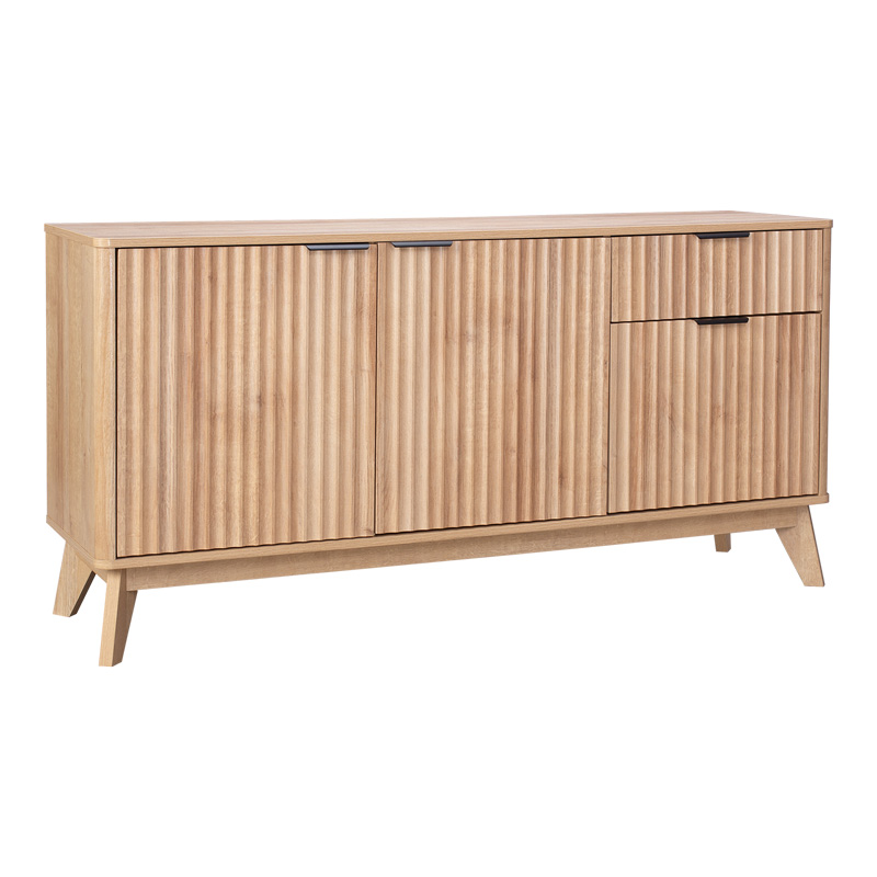 Komodinë Hamea pakoworld mdf në nuancë natyrale 150x39.5x73cm