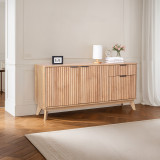 Komodinë Hamea pakoworld mdf në nuancë natyrale 150x39.5x73cm
