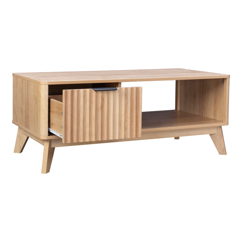 Tavolinë kafeje Hamea pakoworld mdf në nuancë natyrale 110x55.2x45cm