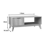 Tavolinë kafeje Hamea pakoworld mdf në nuancë natyrale 110x55.2x45cm