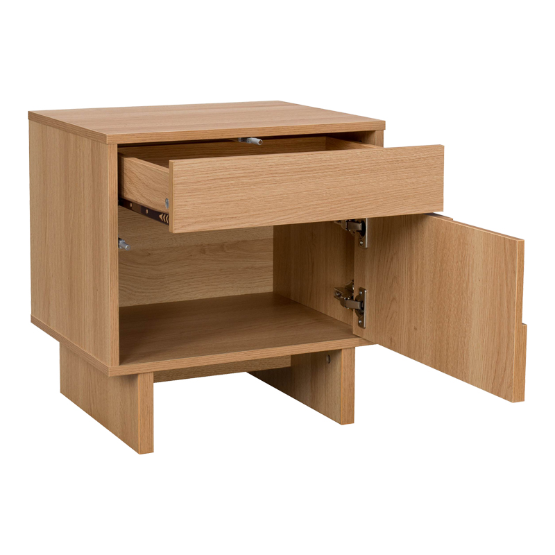 Komodinë Jenfia pakoworld mdf në nuancë natyrale 48x39x50.5cm