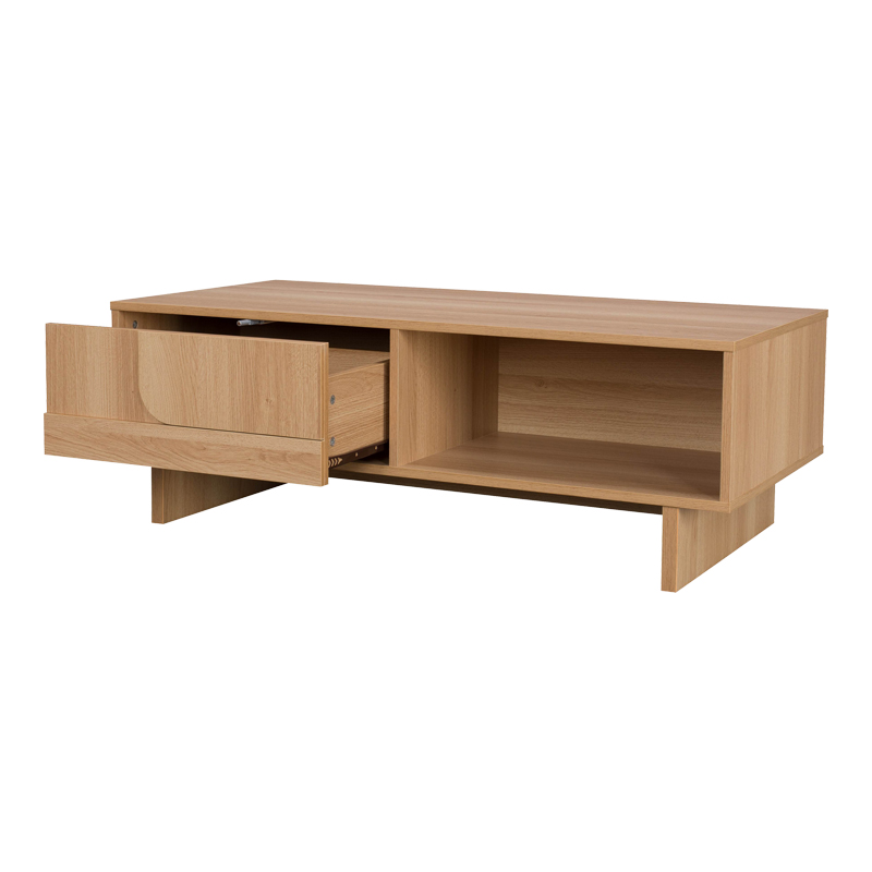 Tavolinë kafeje Jenfia pakoworld mdf në nuancë natyrale 110x55x38.5cm