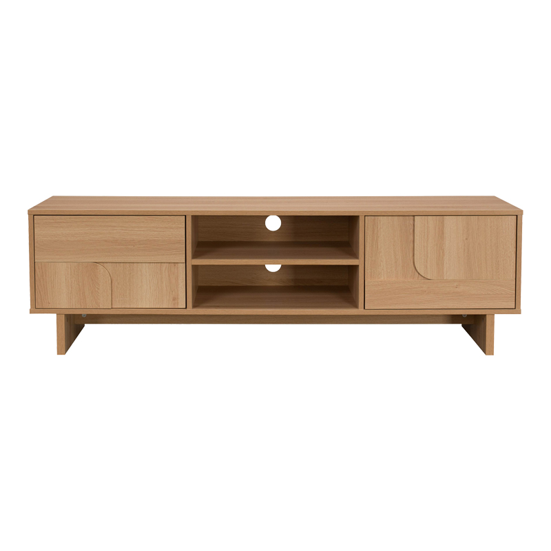 Mbajtëse televizori Jenfia pakoworld mdf në nuancë natyrale 150x39x45.5cm