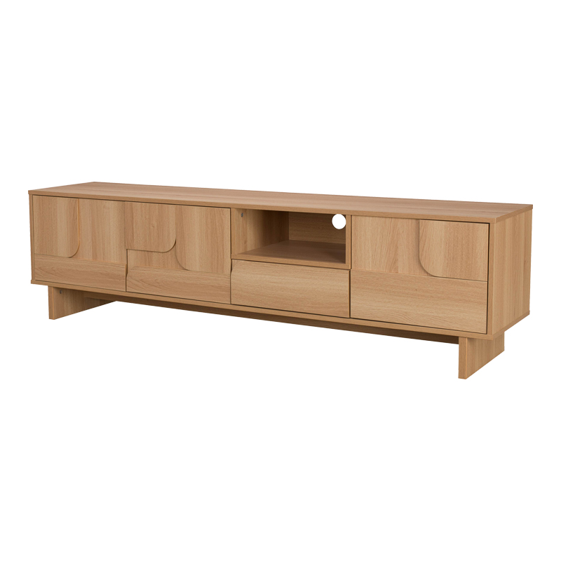 Mbajtëse televizori Jenfia pakoworld mdf në nuancë natyrale 180x39x45.5cm