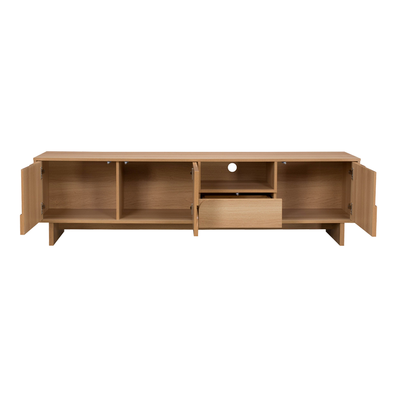 Mbajtëse televizori Jenfia pakoworld mdf në nuancë natyrale 180x39x45.5cm