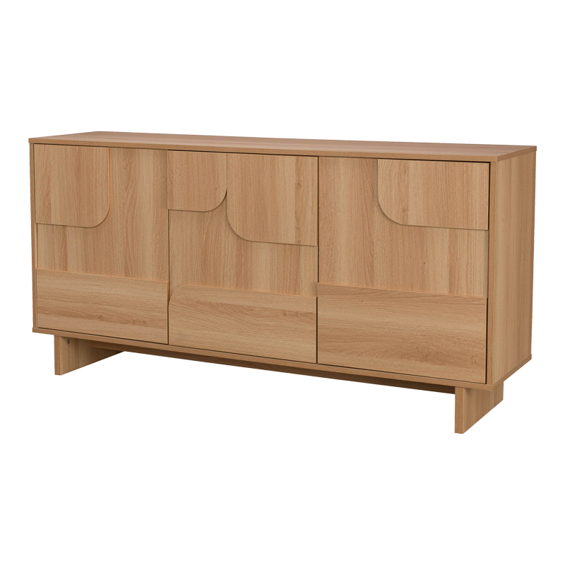 Bufe Jenfia pakoworld mdf në nuancë natyrale 150x39x75.5cm