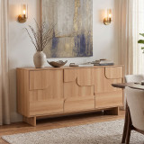 Bufe Jenfia pakoworld mdf në nuancë natyrale 150x39x75.5cm