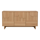 Bufe Jenfia pakoworld mdf në nuancë natyrale 150x39x75.5cm