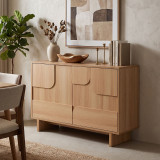 Bufe Jenfia pakoworld mdf në nuancë natyrale 101,2x39x75.5cm