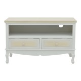 Komodin TV Joliene Inart ngjyrë natyrale-e bardhë antike mdf 100x42x61cm
