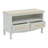 Komodin TV Joliene Inart ngjyrë natyrale-e bardhë antike mdf 100x42x61cm