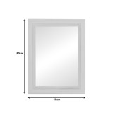 Pasqyrë Joliene Inart ngjyrë natyrale-e bardhë antike mdf 60x80x2.1cm