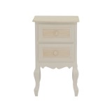 Komodinë Joliene Inart ngjyrë natyrale-e bardhë antike mdf 40x34.5x64.5cm