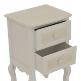 Komodinë Joliene Inart ngjyrë natyrale-e bardhë antike mdf 40x34.5x64.5cm