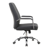 Karrige zyre menaxheri Mido pakoworld pu e zezë 58x71x100-106cm