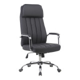 Karrige zyre menaxheri Morales pakoworld pu e zezë 60x70x118-124cm