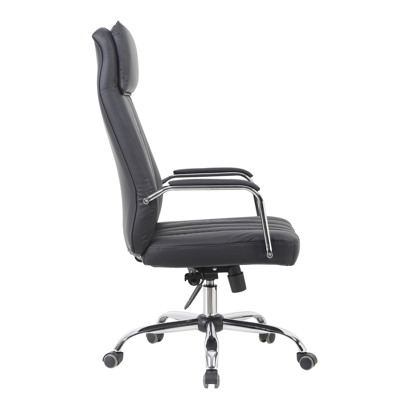 Karrige zyre menaxheri Morales pakoworld pu e zezë 60x70x118-124cm
