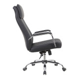 Karrige zyre menaxheri Morales pakoworld pu e zezë 60x70x118-124cm