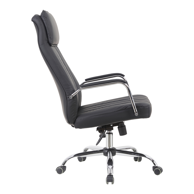 Karrige zyre menaxheri Morales pakoworld pu e zezë 60x70x118-124cm