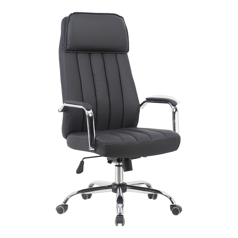 Karrige zyre menaxheri Morales pakoworld pu e zezë 60x70x118-124cm