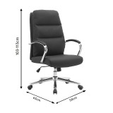 Karrige zyre drejtori Normie pakoworld pu kafe 58x65x103-111cm