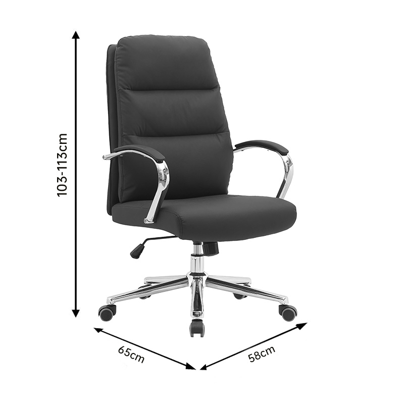 Karrige zyre drejtori Normie pakoworld pu kafe 58x65x103-111cm