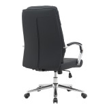 Karrige zyre drejtori Normie pakoworld pu e zezë 58x65x103-111cm