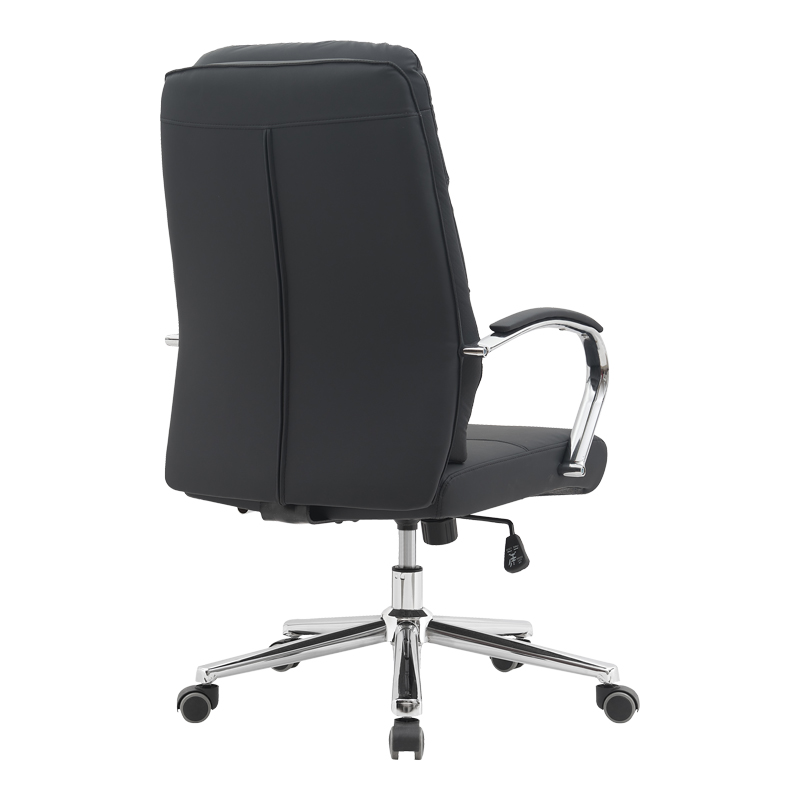 Karrige zyre drejtori Normie pakoworld pu e zezë 58x65x103-111cm