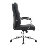 Karrige zyre drejtori Normie pakoworld pu e zezë 58x65x103-111cm