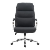 Karrige zyre drejtori Normie pakoworld pu e zezë 58x65x103-111cm