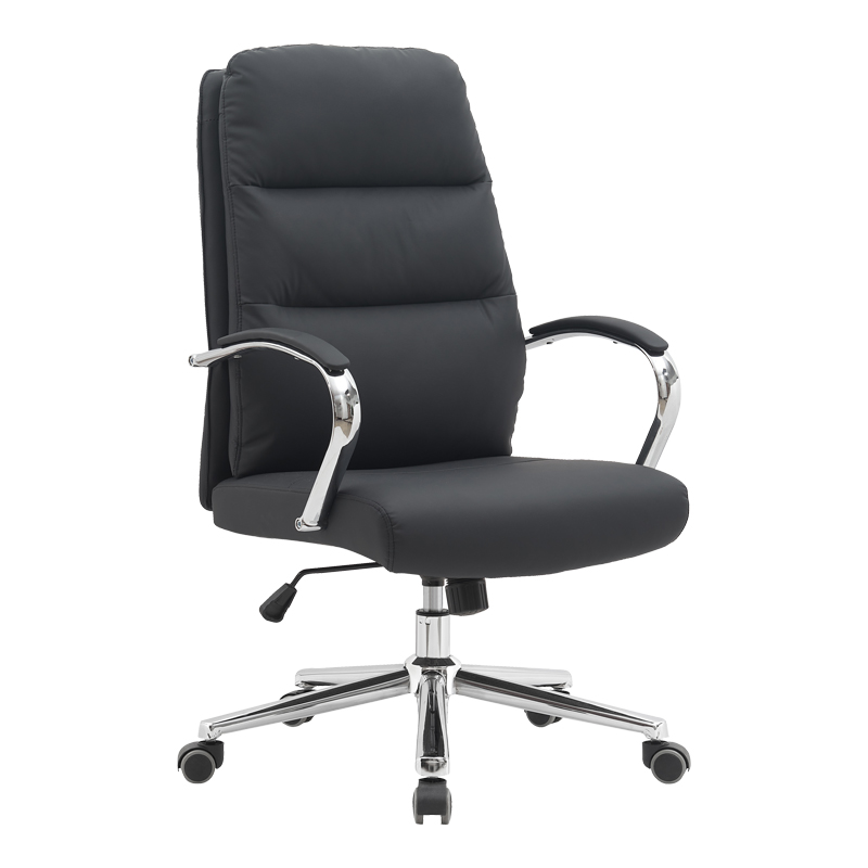 Karrige zyre drejtori Normie pakoworld pu e zezë 58x65x103-111cm