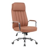 Karrige zyre menaxheri Morales pakoworld pu kafe 60x70x118-124cm