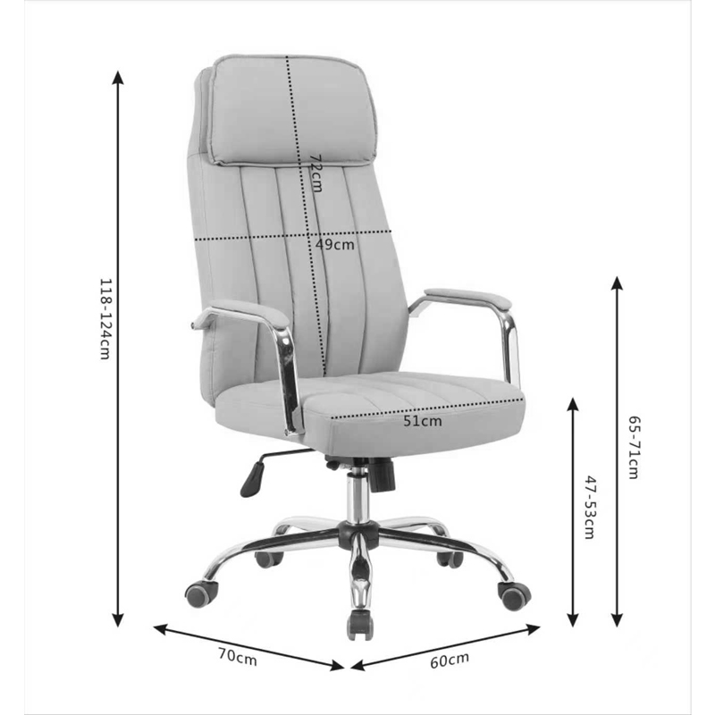 Karrige zyre menaxheri Morales pakoworld pu kafe 60x70x118-124cm
