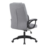 Karrige zyre drejtori Kamora pakoworld, pëlhurë antracit, 66x67x103-111cm