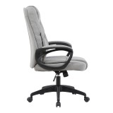 Karrige zyre drejtori Kamora pakoworld, pëlhurë gri, 66x67x103-111cm