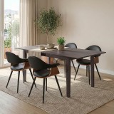 Tavolinë druri e zgjerueshme Mabor pakoworld në ngjyrë arre 120-150x80x73.8cm