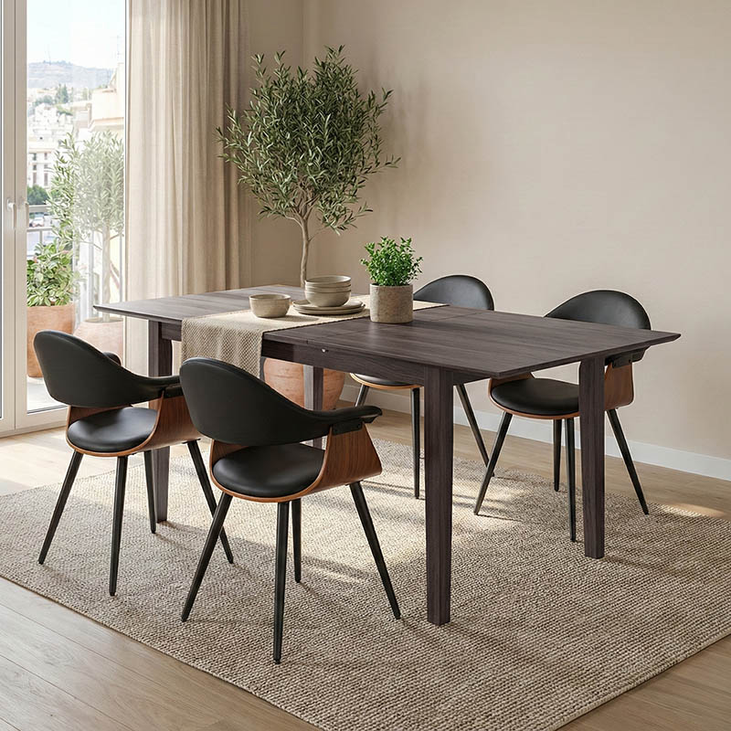Tavolinë druri e zgjerueshme Mabor pakoworld në ngjyrë arre 120-150x80x73.8cm