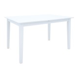 Tavolinë druri e zgjerueshme Mabor pakoworld në ngjyrë të bardhë 120-150x80x73.8cm