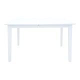 Tavolinë druri e zgjerueshme Mabor pakoworld në ngjyrë të bardhë 120-150x80x73.8cm